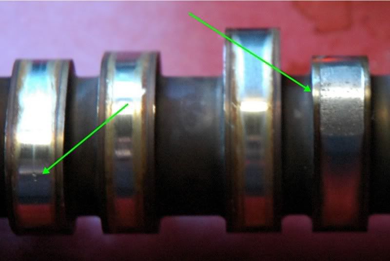 Cam lobe failure analyses.
